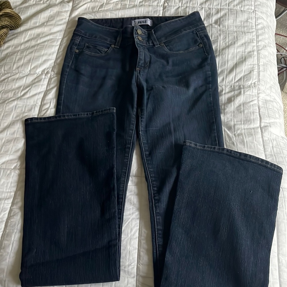 Paige boot cut blue jeans